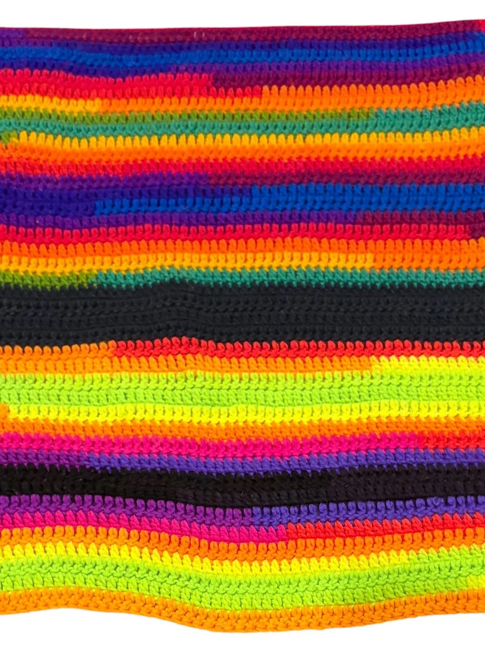VTG Neon Crochet Baby Blanket